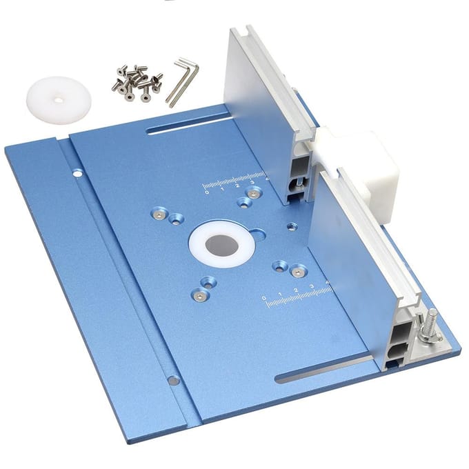 Machine à graver C8, jeu de plaques inversées, plaque de Surface de fraisage en alliage d'aluminium avec dossier et poussée bleu