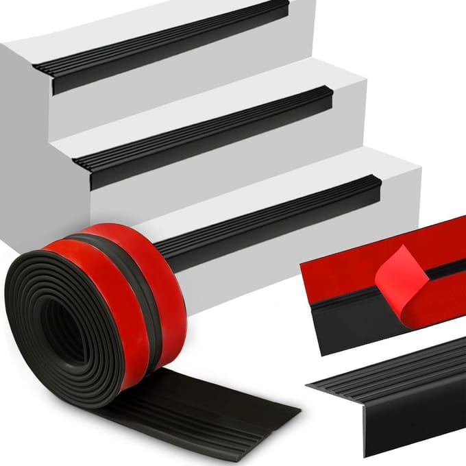 Traprandprofiel Zelfklevend 4 Meter Antislip Stairprotectie voor Binnen en Buiten