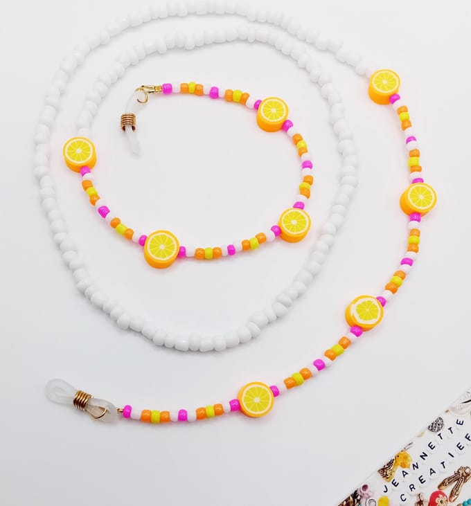 Jeannette-Creatief® - Zonnebrilkoord - Brillenkoord Appeltjes van Oranje -