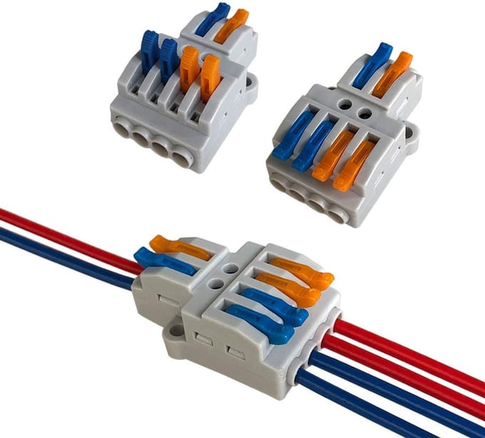 Cable Connector Kit 2 in 4 Out Plug - Compacte Dubbelzijdige Snelle Ontkoppel Plug Block voor Efficiënte Verbindingen en Installaties
