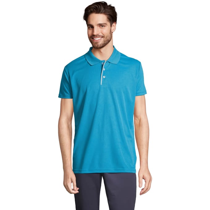 SOLS Heren Performer Sport Poloshirt (Aqua)