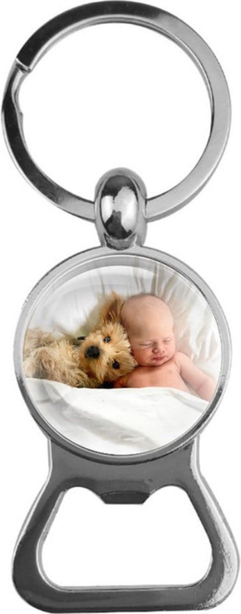 Bieropener Glas - Hond Met Baby