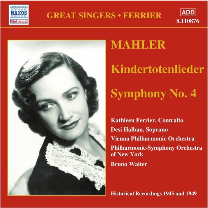 Kathleen Ferrier, Vienna Philharmonic Orchestra - Mahler: Kindertotenlieder | Symphony No..4 (CD)