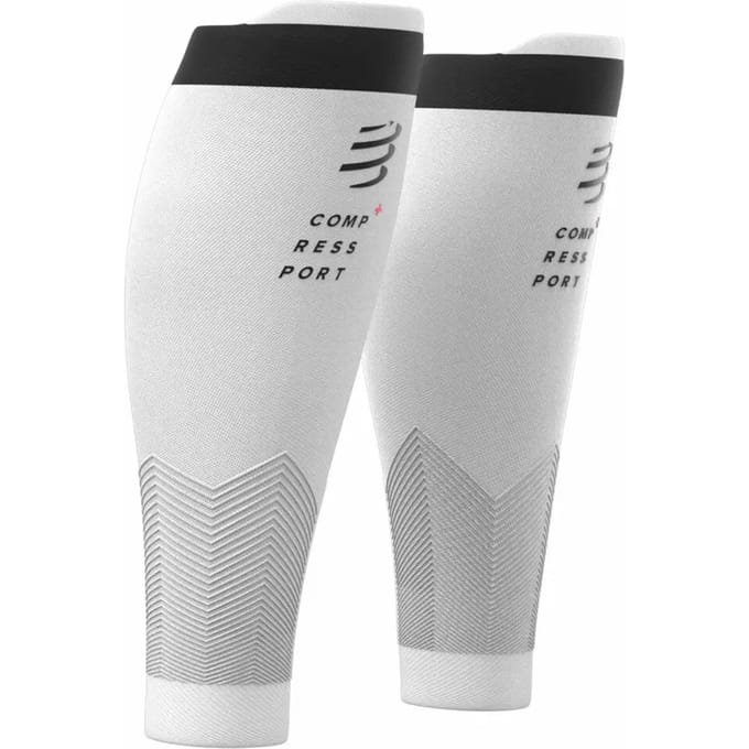 Sports Compression Calf Sleeves Compressport R2v2 White