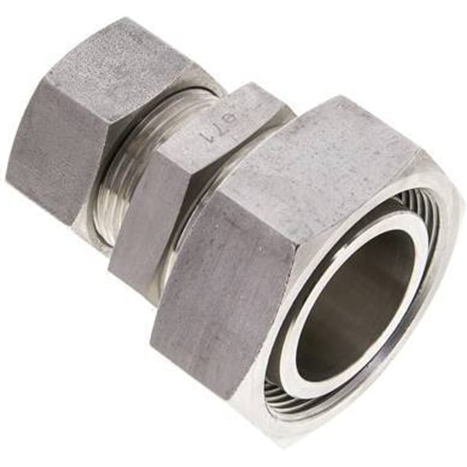 28L & 42L RVS Rechte Snijringkoppeling Draaidoorvoer 160bar ISO 8434-1