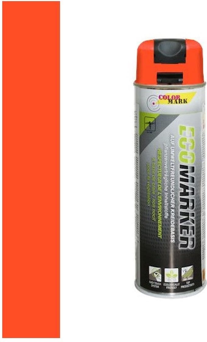 COLORMARK Ecomarker Krijtspray - Fluo oranje - 500 ml - Afwerkingslaag