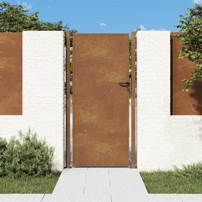 vidaXL - Tuinpoort - 100 - x - 175 - cm - Gepoedercoat - staal - Zwart - Vergrendelbaar