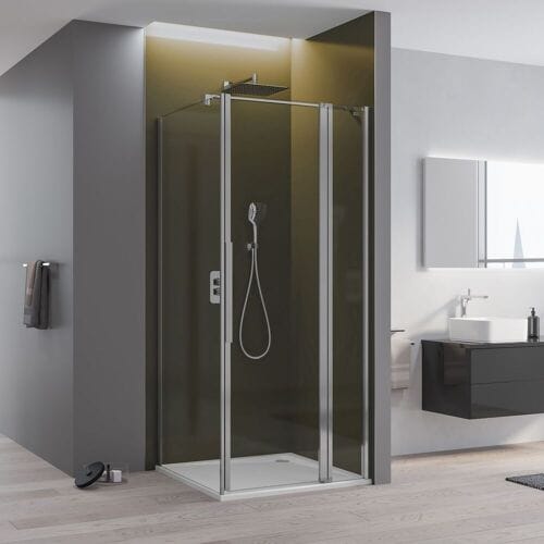 Kronenbach Tube swing door TPFA R 80 stop right, with fixed element for partition KB01908K020SP9