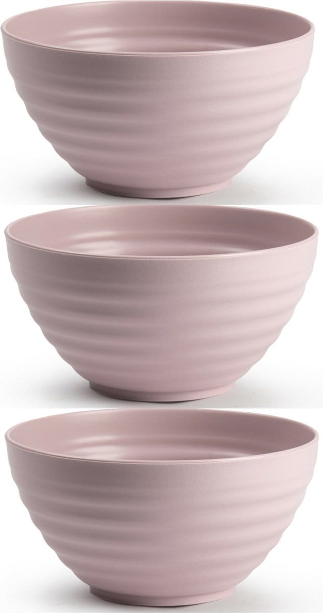 Plasticforte Schaaltjes - 6x - roze - kunststof - 15 x 8 cm - kommen