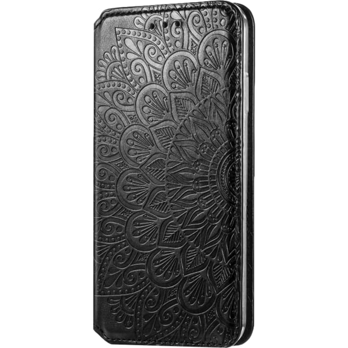 Mocaa iPhone 12 (Pro) Designz Magnetic Mandala Wallet Case Zwart