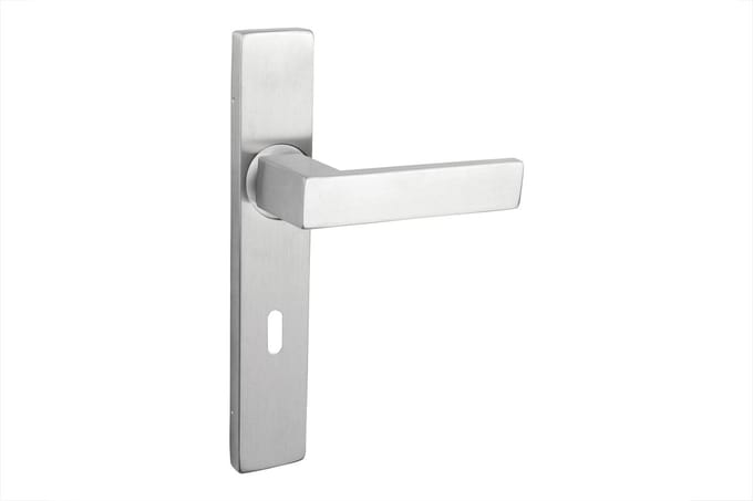 Lavuzo deurkruk RVS rechtmodel SL72 met schild | Per set