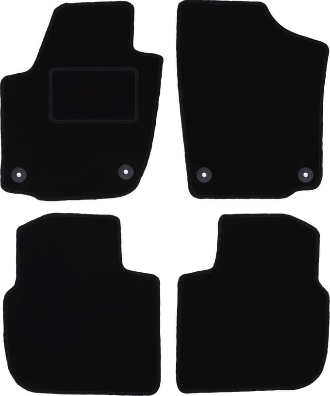 Zwarte veloursmatten voor: Skoda Roomster combivan (2006-2015)