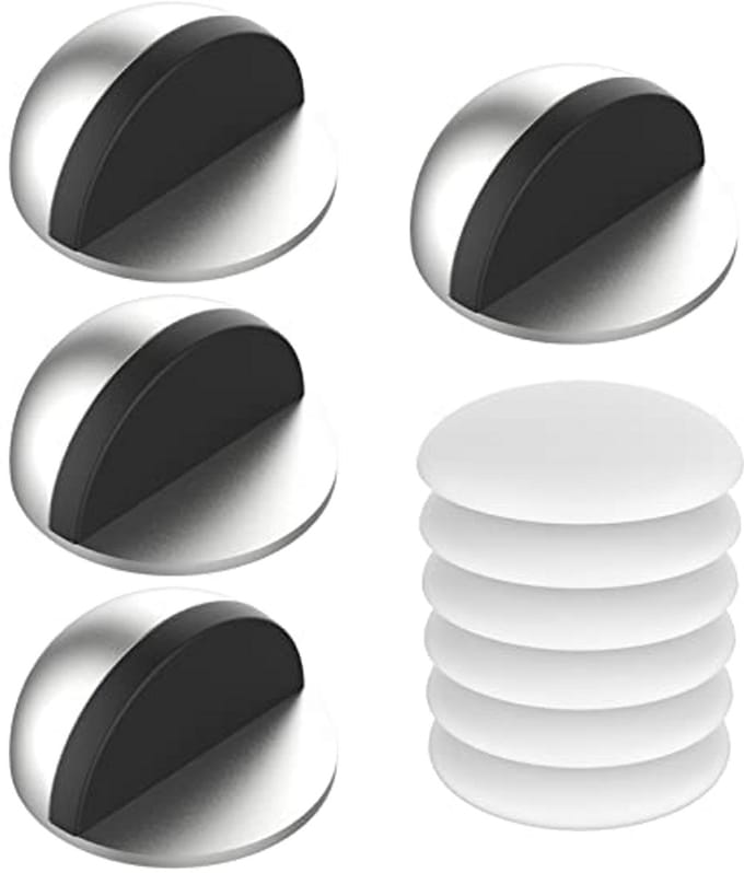6-delige Deurstopper Set met Wandbescherming en Zelfklevende Deurstoppers