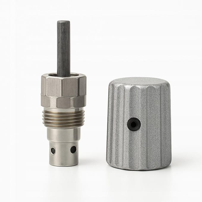 Rosfix Overloopventiel Set Spuitaccessoire - Hoge Sterkte, Precisie Regeling - 22 MPa, RVS/Aluminium