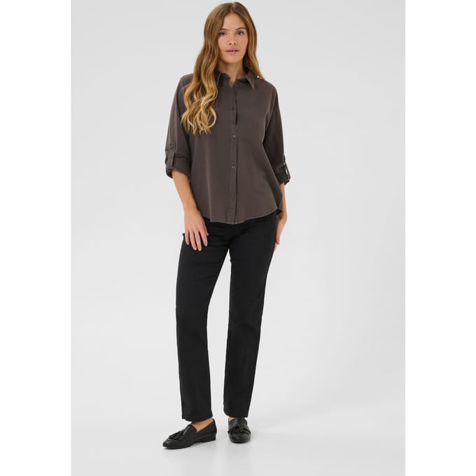 Overhemd met lang mouwen Regular fit Black Oyster