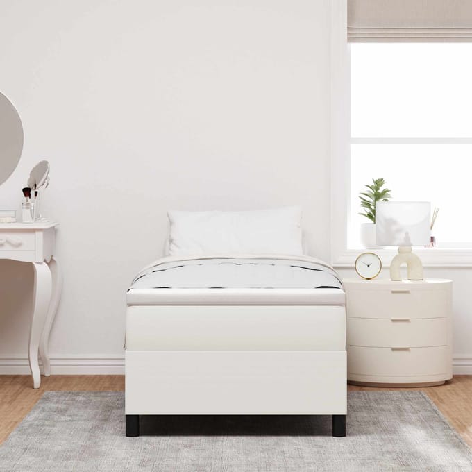 vidaXL - Platformbedframe - Crème - 100 - x - 200 - cm - Corduroy - stof