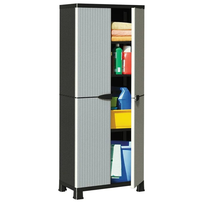 vidaXL - Opbergkast - 68x39x171,5 - cm - rattan - ontwerp