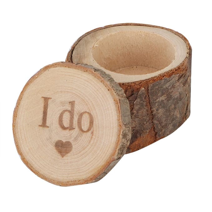 Handgemaakte Houten Ringdoosje Uniek Sieradenhouder Bruiloft Verloving Ringhouder IDO
