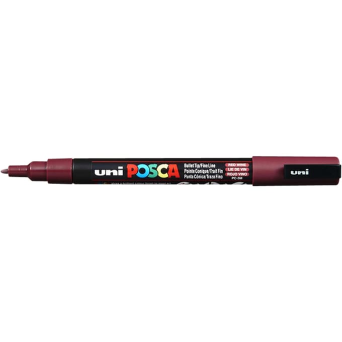 Paintmarker Uni POSCA PC3M fijn wijnrood