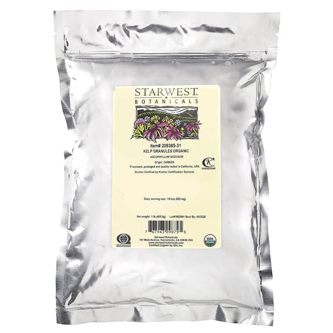 Starwest Botanicals, Biologische Zeewierkorrels, 1 lb (453,6 g)