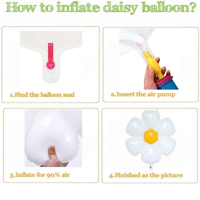 Ballons de marguerite énorme fleur blanche ballons de Mylar en aluminium de marguerite décorations Boho beige