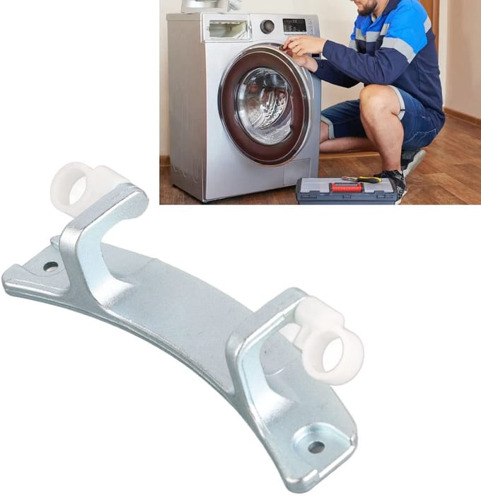 Allecto - Wasmachinedeurscharnier - Vervangend Onderdeel - Aluminiumlegering - Universeel - Wasmachine Accessoires - Deurscharnier