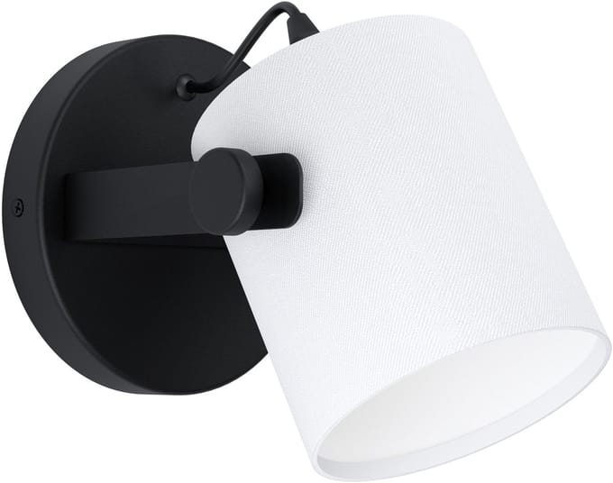 EGLO Hornwood 1 Wandlamp - E27 - 19,5 cm - Zwart/Wit