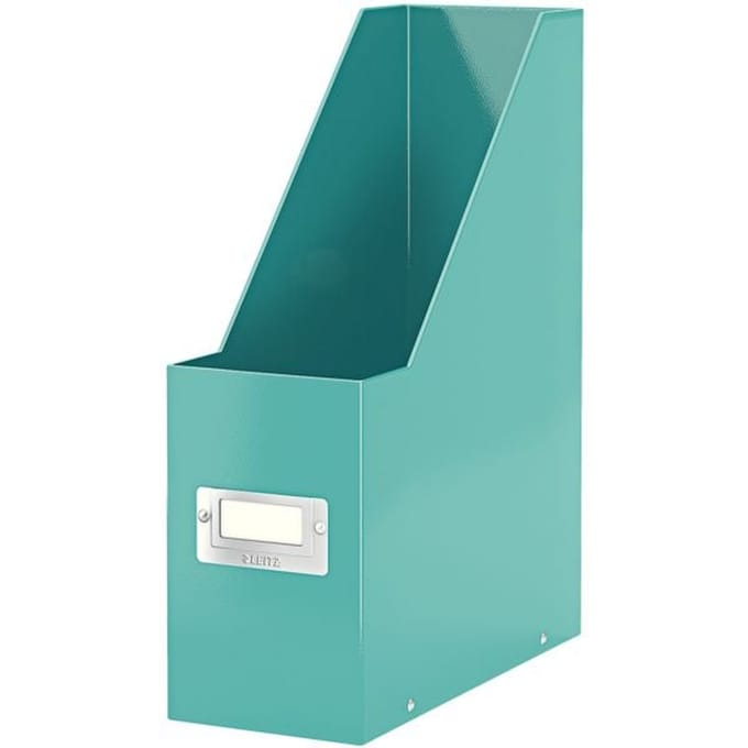 Leitz Click & Store WOW Tijdschriftencassette - Lectuurbak - 77% Gerecycled Karton - 10.3 x 33 x 25.3 Cm (BxHxD) - Ijsblauw