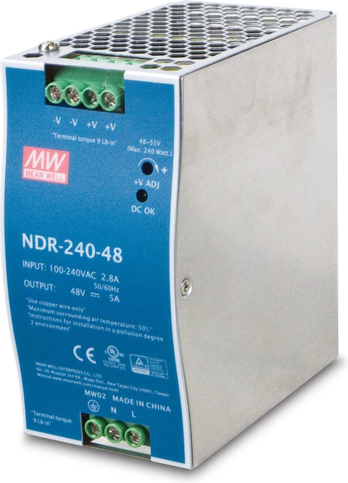 PLANET PWR-240-48 power supply unit 240 W Blauw, Grijs