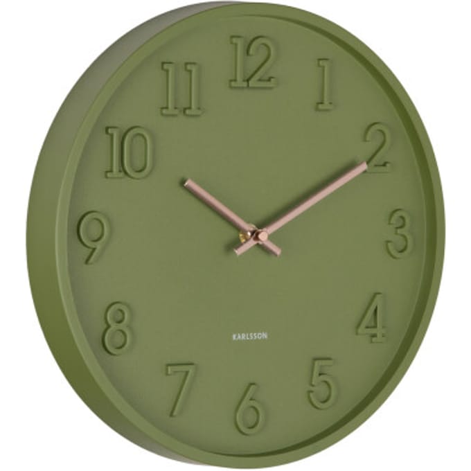 Karlsson wandklok calma army green