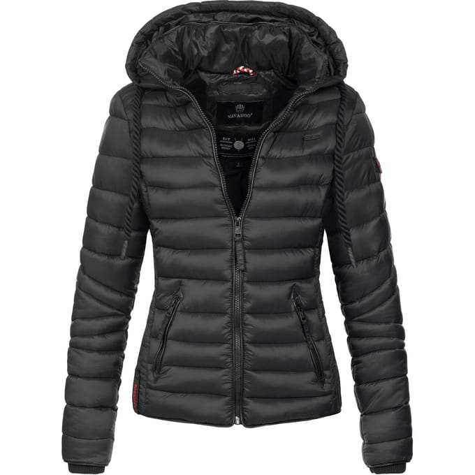 Navahoo Dames Gewatteerde Jas Lulana – Licht, Trendy & Afneembare Capuchon