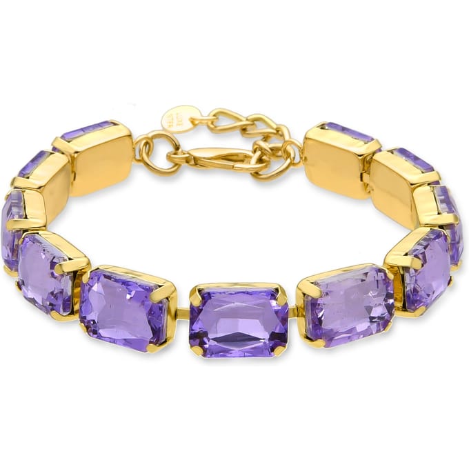 Bracelet - Luxenter - Ankek - Cristal violet - finition or jaune 18 carats - 20 cm + 3 cm de rallonge violet