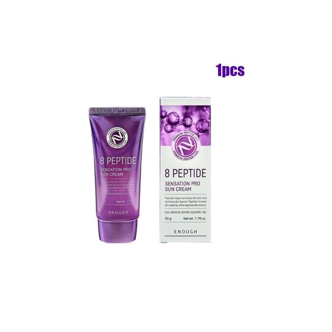 ENOUGH 8 Peptide Sensation Pro Sun Cream  SPF50+ PA++++ 50g +RANDOM GIFT white