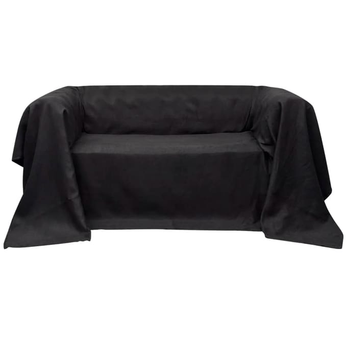 vidaXL - Bankhoes - 210x280 - cm - microsuède - antraciet