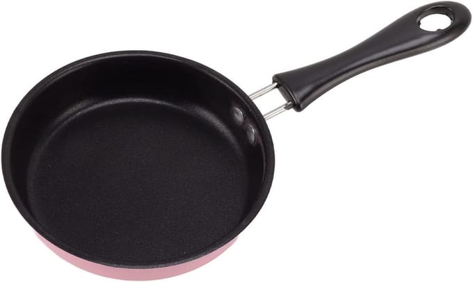 Mini Koekenpan Rond voor Eieren en Pannenkoeken met Lange Handgreep