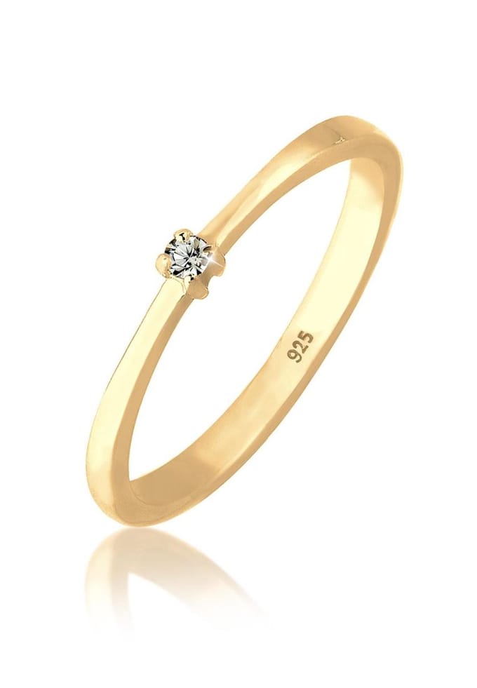 Elli - Ring - 925 Sterling zilver Solitaire Zirkonium - Dames