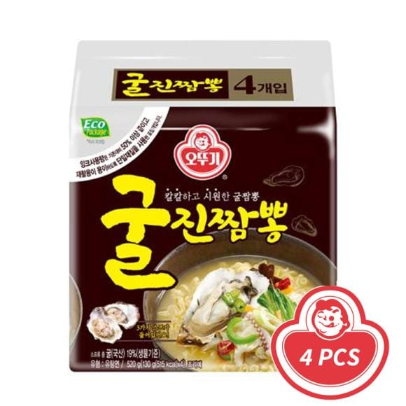 Ottogi Ramen aux fruits de mer épicés aux huîtres 130g x 4 (2 possibilités) 8PCS
