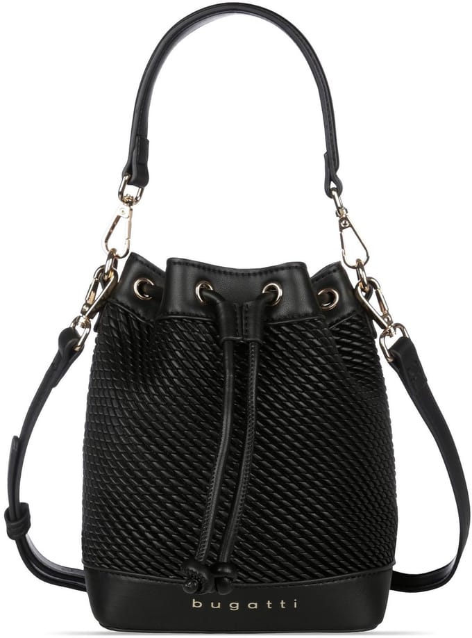 bugatti handtas schoudertas Julice Bucket Bag Black zwart