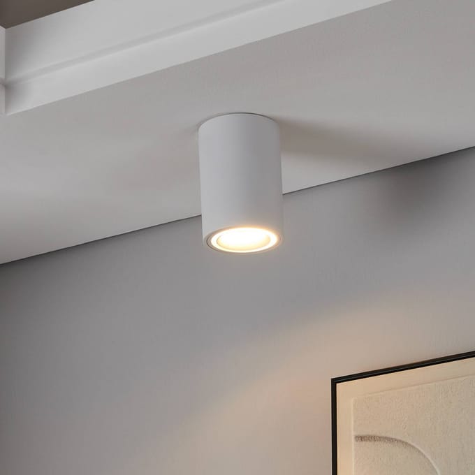 EGLO connect.z Carosso-Z Smart Opbouwlamp - GU10 - 9,5 cm - Wit - Instelbaar RGB & wit licht - Dimbaar - Zigbee