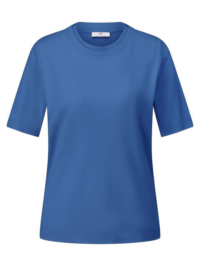 Shirt ronde hals Van Peter Hahn blauw