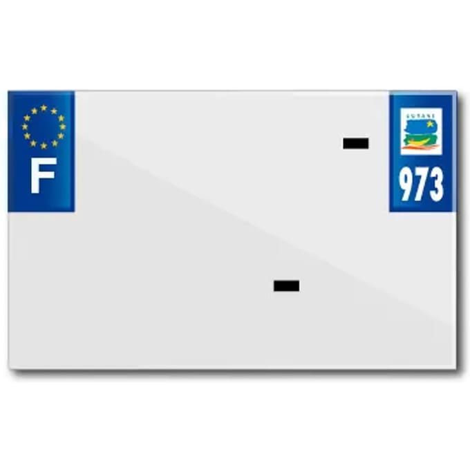 Blanco PVC nummerplaatstrip Top Plaq Dep.973