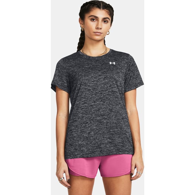 Under Armour Tech SSC - Twist Dames Sportshirt - Zwart - Wit