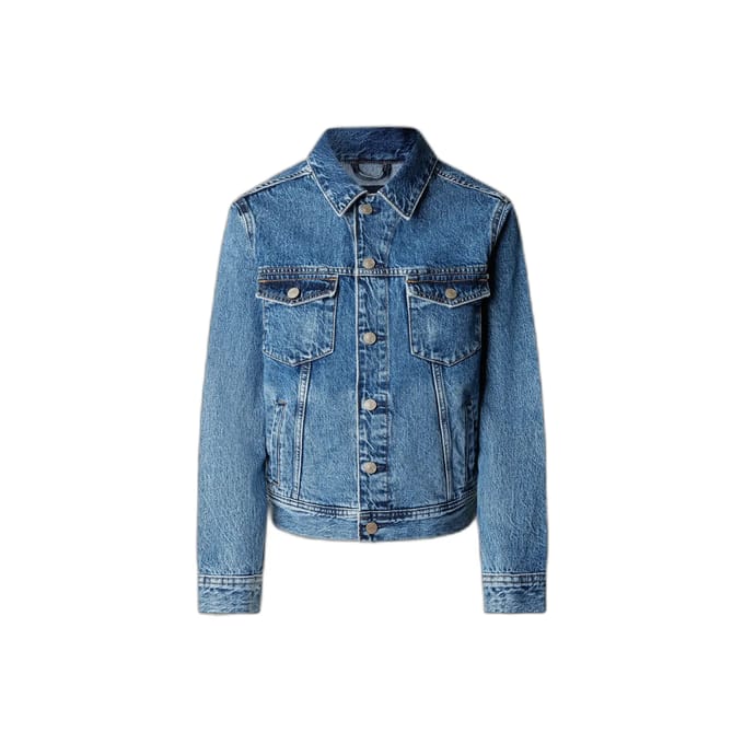 Pepe Jeans Crescent Trucker Spijkerjas Blauw M Vrouw