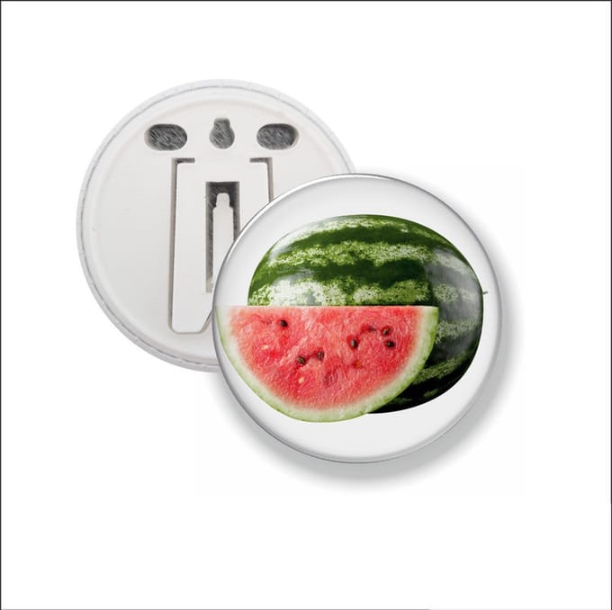 Button Met Clip - Watermeloen