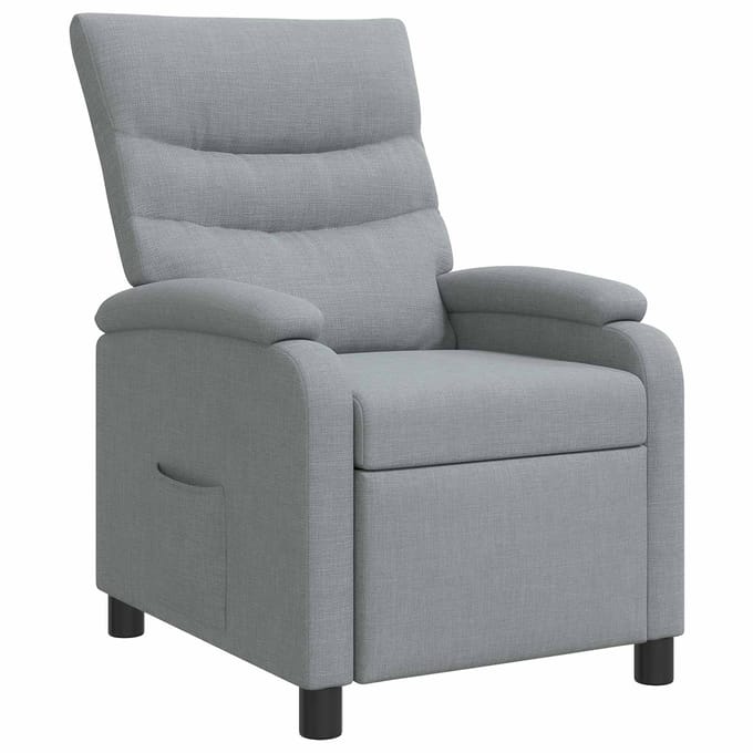 vidaXL - Recliner - Lichtgrijs - Stof