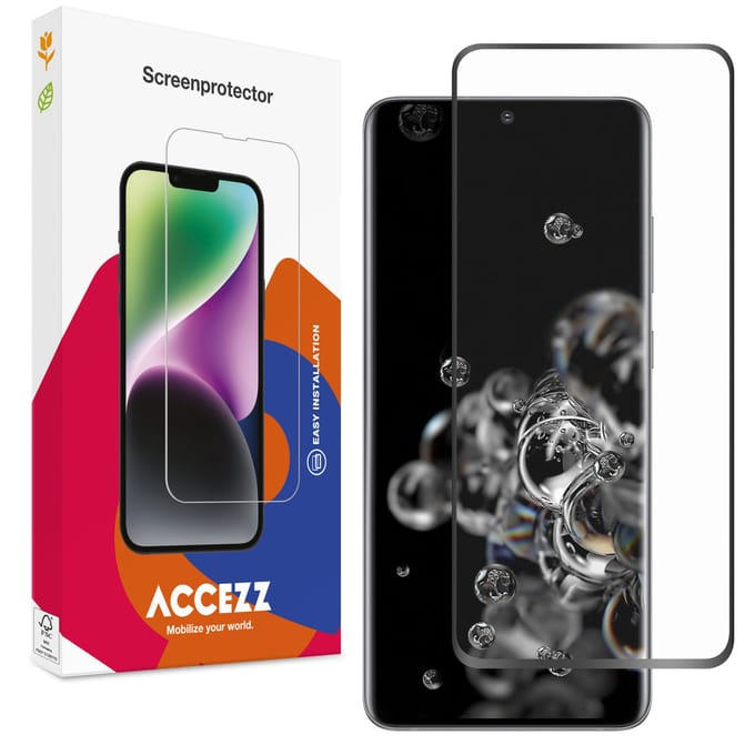 Accezz Screen Protector - Geschikt voor Samsung Galaxy S20 Ultra - Gehard Glass Full Cover
