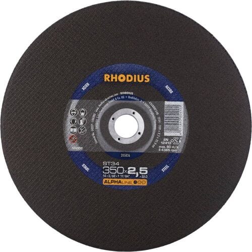 Rhodius ST34 205836 Doorslijpschijf 10 stuk(s) Staal
