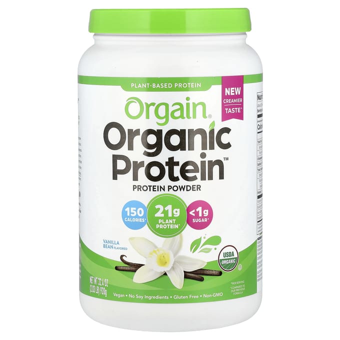 Orgain, poudre Organic Protein™, à base de plantes, saveur gousse de vanille, 2,03 lb (920 g)