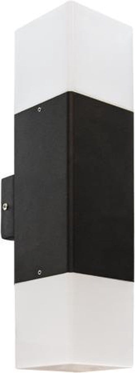 STRÜHM GRYF Buitenlamp - Wandlamp - Vierkant - Up/Down - 2x E27 - 2 Lichtpunten - Zwart