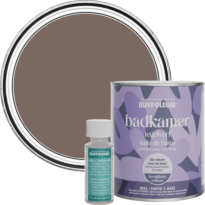 Rust-Oleum Bruin Badkamer Tegelverf Hoogglans - Oever 750ml